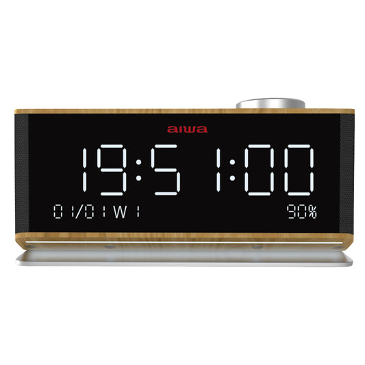 Aiwa - CR-90BT despertador Reloj despertador digital Madera