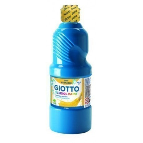 Giotto - Témpera Escolar 500 ml Botella Azul  Cian