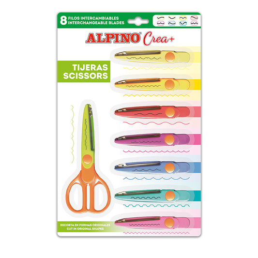 Alpino - PT0030 tijera de escritorio y manualidades Tijeras de manualidades Corte con forma Multicolor