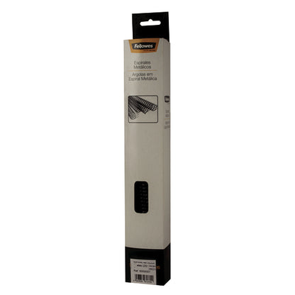 Fellowes - Espirales metalicas blancas 18 mm Pack 100 Uds