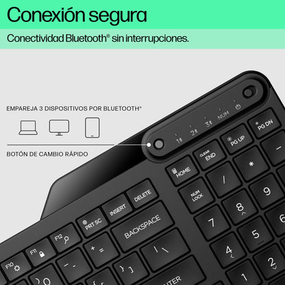 HP - Teclado multidispositivo Bluetooth 460