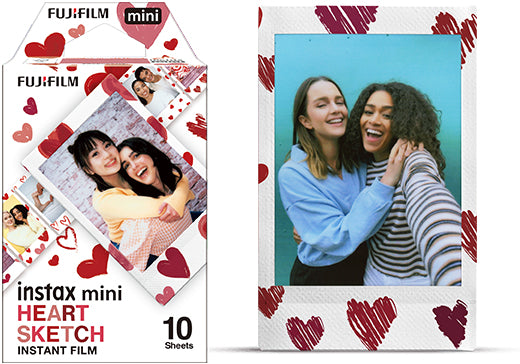 Fujifilm - INSTAX MINI FILM HEART (10) película instantáneas 10 pieza(s) 54 x 86 mm