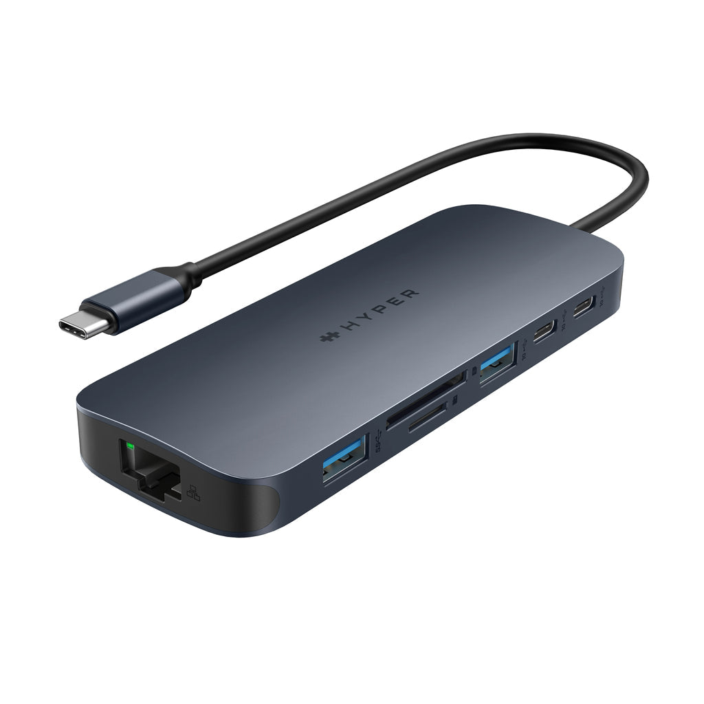 HYPER - HD4006GL hub de interfaz USB 3.2 Gen 1 (3.1 Gen 1) Type-C 10000 Mbit/s Azul  Gris