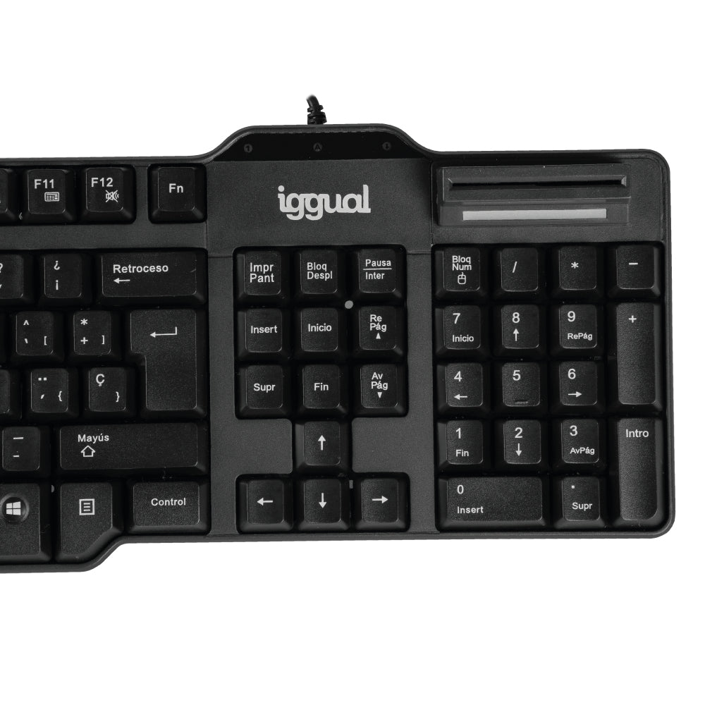 iggual - Teclado inteligente CK-ID-DNI SMART negro