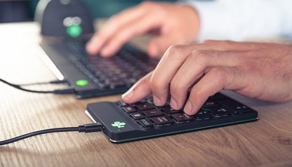 R-Go Tools - Teclado numérico R-Go Numpad Break  teclado numérico ergonómico con software de pausa  con cable  blanco