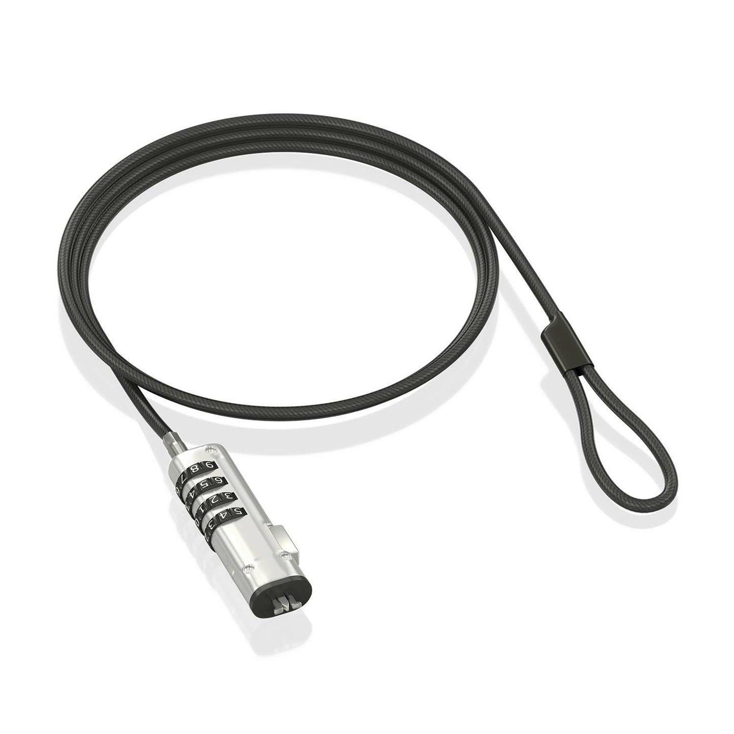 AISENS - Cable de Seguridad tipo NANO con cerradura de combinación para ordenador  monitor  portátil 1.5m