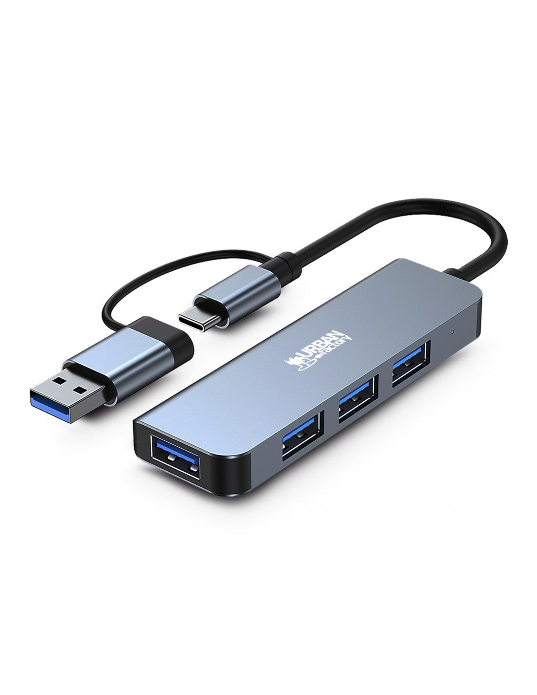 Urban Factory - MHC35UF base para portátil y replicador de puertos Alámbrico USB 3.2 Gen 1 (3.1 Gen 1) Type-A Gris