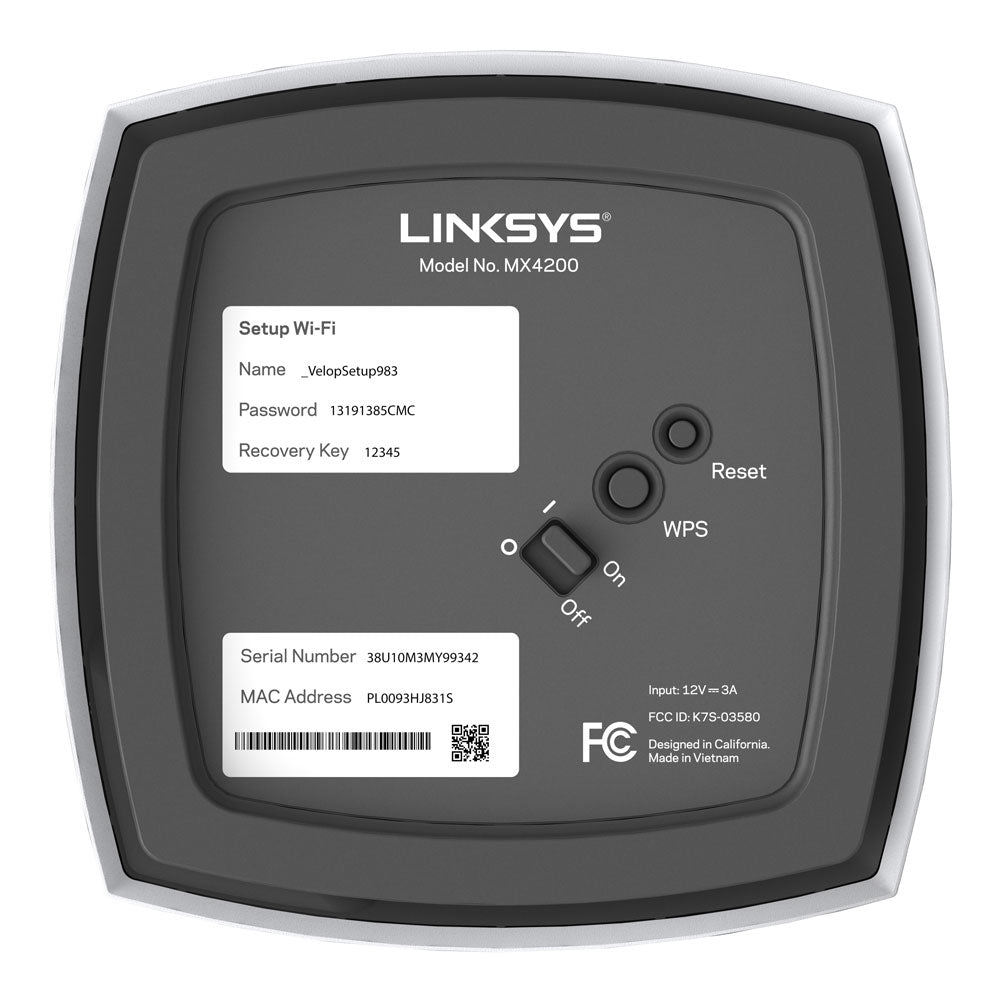 Linksys - MX4200 Tribanda (2 4 GHz/5 GHz/5 GHz) Wi-Fi 6 (802.11ax) Blanco 4 Interno