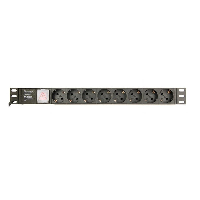 Gembird - EG-PDU-014-C14 unidad de distribución de energía (PDU) 8 salidas AC 1U Negro