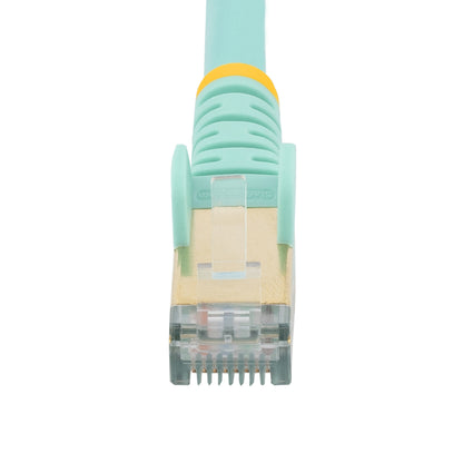 StarTech.com - Cable de 3m de Red Ethernet RJ45 Cat6a Blindado STP - Cable sin Enganche Snagless - Aguamarina