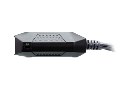 ATEN - Switch KVM USB 4K HDMI de 2 puertos con cable con selector de puerto remoto