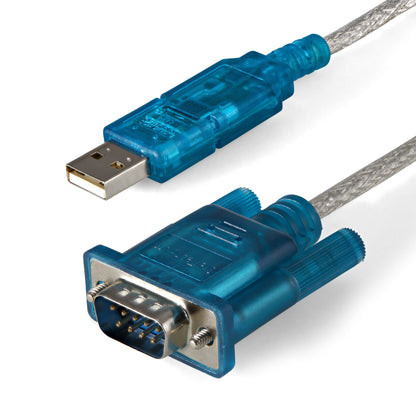 StarTech.com - Cable Adaptador 0 9m USB a Puerto Serie Serial RS232 DB9 PC Mac Linux