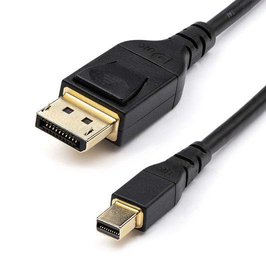 StarTech.com - Cable Adaptador de 2m Mini DisplayPort a DisplayPort 1.4 Certificado por VESA - HDR de 8K 60Hz HBR3 - Cable mDP a Super UHD a DP 1.4 - Ultra HD 4K 120Hz - Cable de Vídeo para Monitor