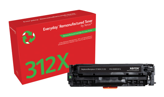 Everyday Tóner ™ Negro remanufacturado de Xerox es compatible con HP 312X (CF380X), High capacity