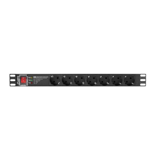 Lanberg - PDU-PRO-07F-0200-BK unidad de distribución de energía (PDU) 6 salidas AC 1U Negro