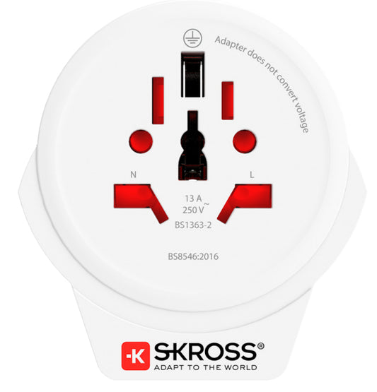 Skross - 1.500266 adaptador de enchufe eléctrico Tipo F Universal Blanco