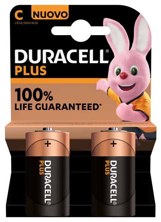 Duracell Pilas Alcalinas C Plus LR14 1.5V - 2 Unidades 1 pieza(s)