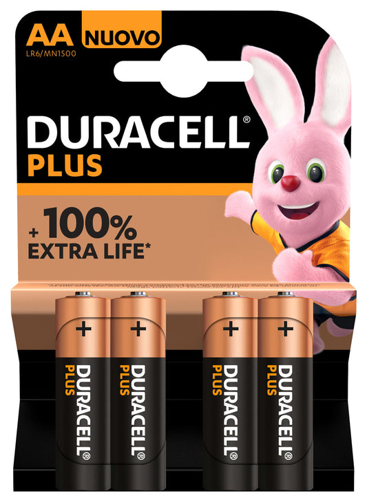 Duracell MN1500B4 Pilas Alcalinas AA LR6 1.5V Plus Power (4 unidades) 1 pieza(s)