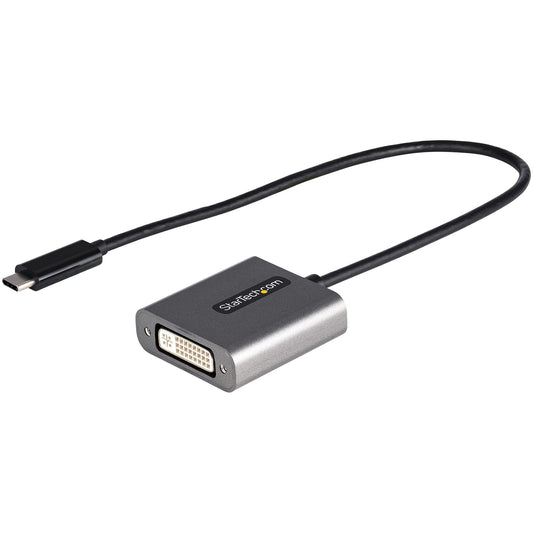 StarTech.com - Adaptador USB C a DVI - Conversor de Vídeo USB Tipo C a DVI-D para Monitor/Proyector - Compatible con Thunderbolt 3 - Cable de Conexión de 30cm - Versión Mejorada de CDP2DVI