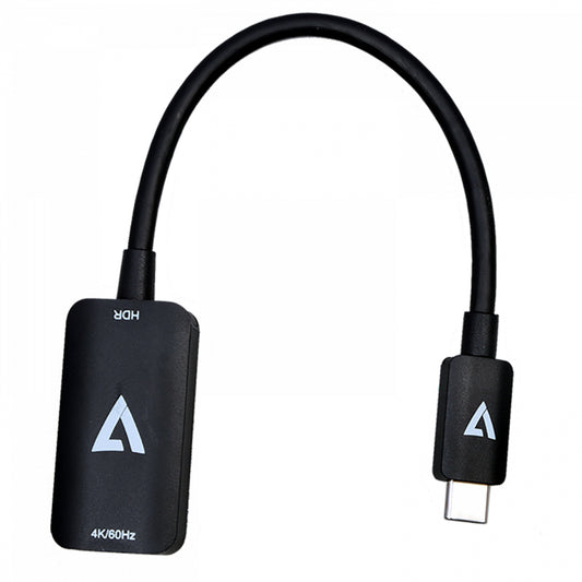 V7 - V7USBCHDMI4K60HZ adaptador de cable de vídeo HDMI tipo A (Estándar) USB Tipo C Negro