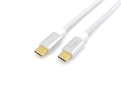 Equip - 128356 cable USB USB 3.2 Gen 2 (3.1 Gen 2) 1 m USB C Plata  Blanco