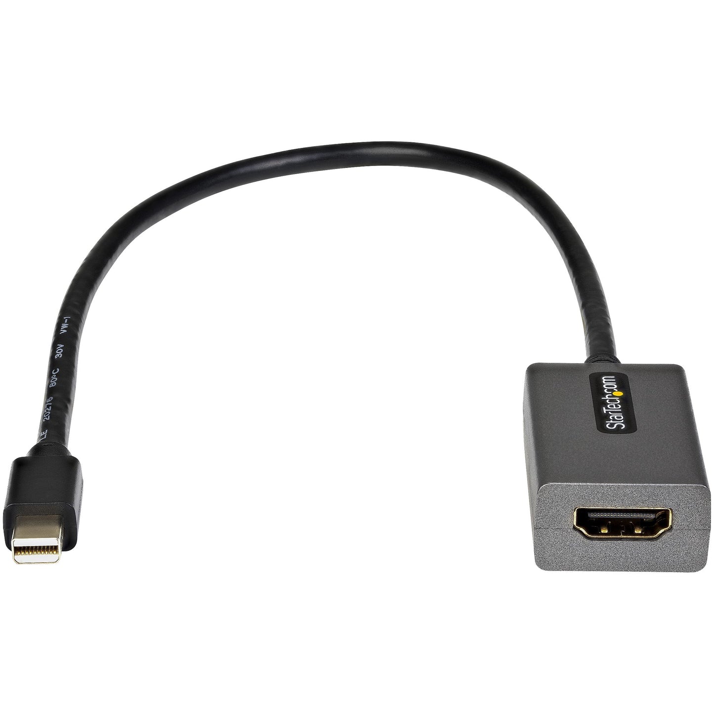 StarTech.com - Adaptador Mini DisplayPort a HDMI - 1080p - Monitor/pantalla mDP 1.2 a HDMI - Dongle Convertidor Mini DP a HDMI - Cable de 30cm - Versión Mejorada de MDP2HDMI