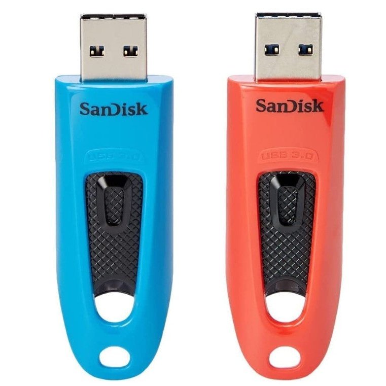 SanDisk - Ultra unidad flash USB 64 GB USB tipo A 3.2 Gen 1 (3.1 Gen 1) Azul  Rojo