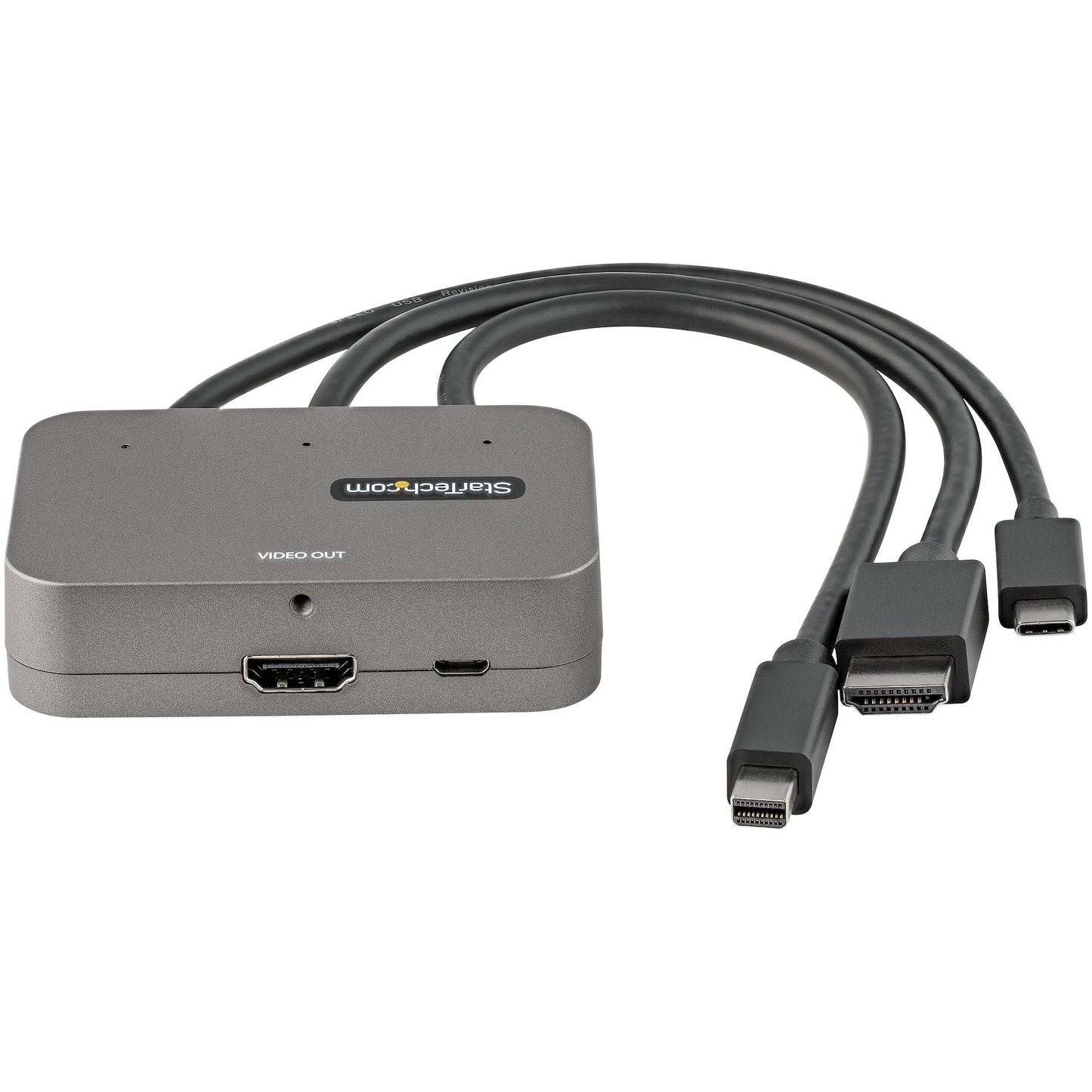 StarTech.com - Adaptador Multipuertos 3 en 1 a HDMI - Conversor USB-C HDMI o Mini DisplayPort a HDMI 4K de 60Hz para Salas de Conferencias - Adaptador Convertidor de Vídeo USB-C Mini DisplayPort HDMI a HDMI