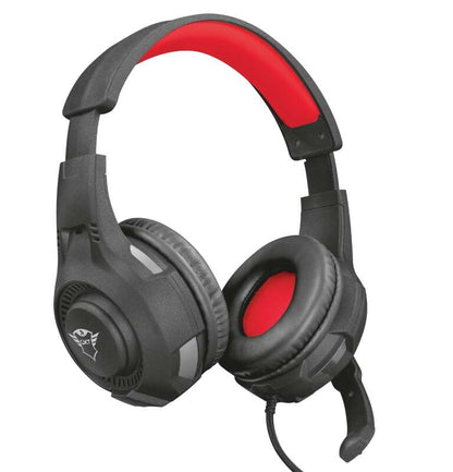 Trust Gaming GXT 307 Ravu Auriculares con Microfono - Microfono Plegable - Diadema Ajustable - Control en Cable - Compatible PS4, Nintendo Switch, Xbox One - Cable de 2m - Color Negro/Rojo 1 pieza(s)