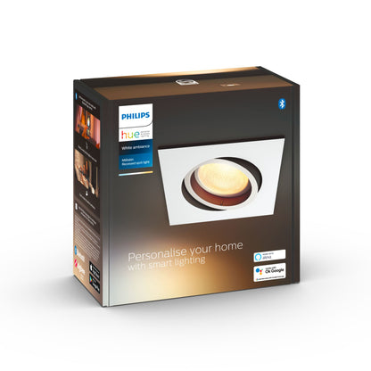 Philips - MILLISKIN HUE RECESSED SQUARE WHITE 5W 2