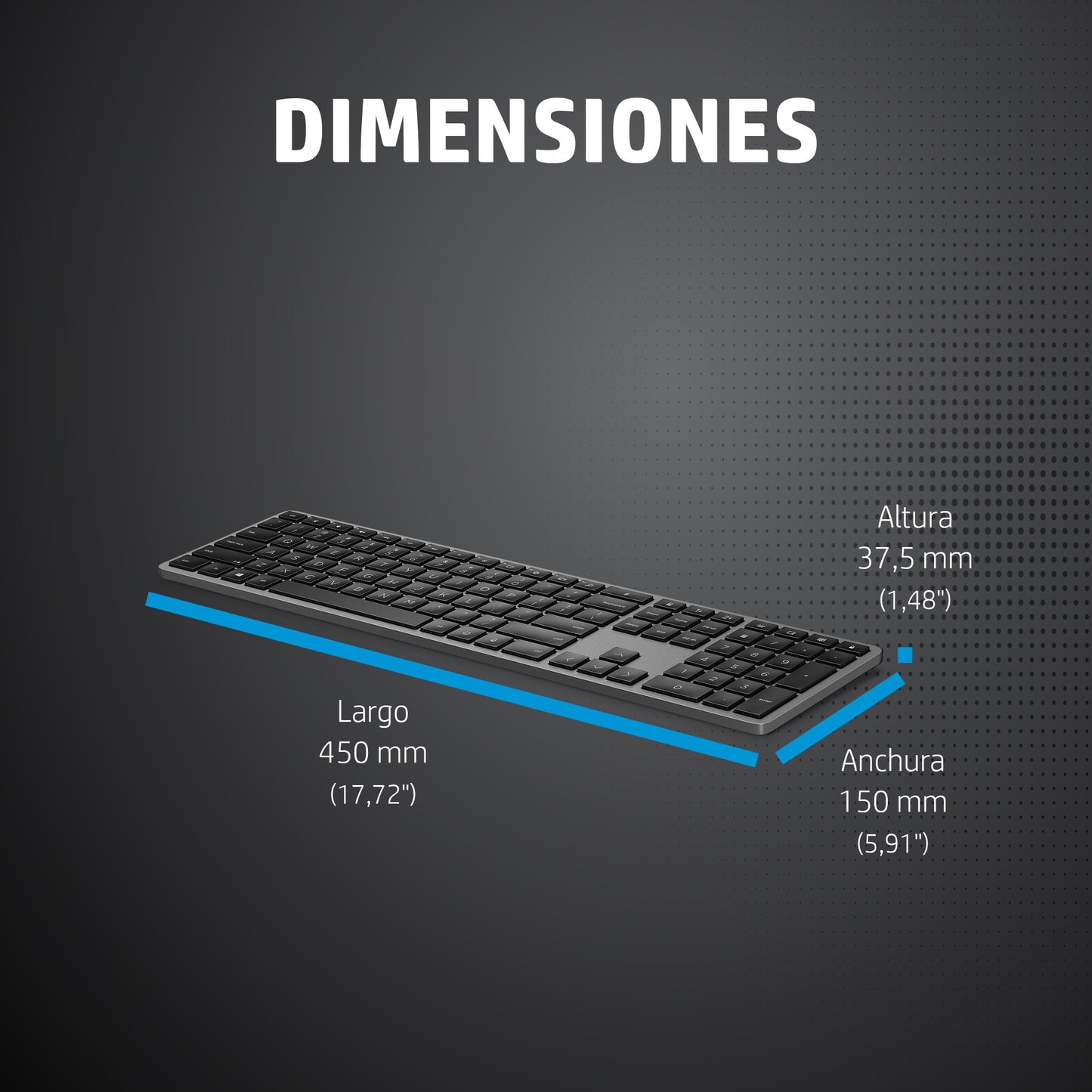 HP - Teclado inalámbrico de modo dual 975