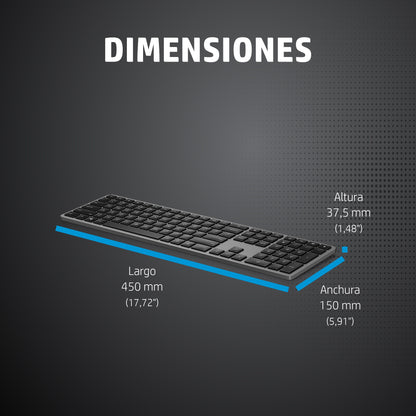 HP - Teclado inalámbrico de modo dual 975