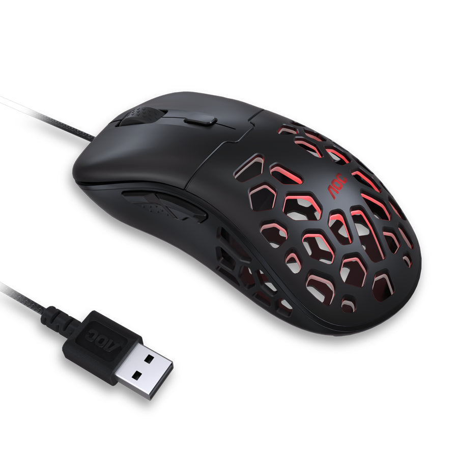 AOC - GM510B ratón Juego mano derecha USB tipo A Óptico 16000 DPI