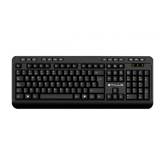 TALIUS - KB503 teclado Oficina USB QWERTY Inglés  Español Negro