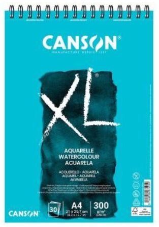 Canson - XL Watercolour Bloc de hojas de papel para bellas artes 30 hojas C400039171 - Pack 5 Unidades