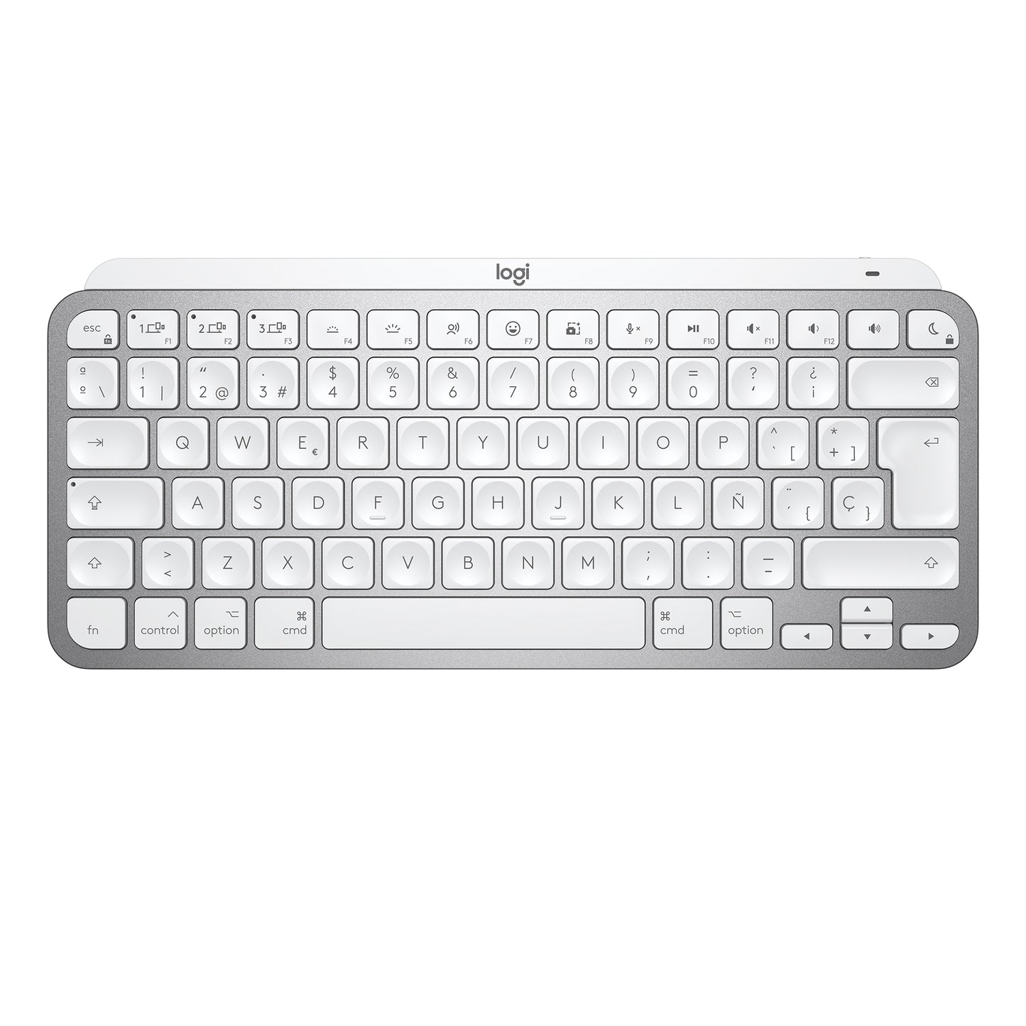 Logitech - MX Keys Mini For Mac Minimalist Wireless Illuminated Keyboard teclado Universal Bluetooth QWERTY Español Gris