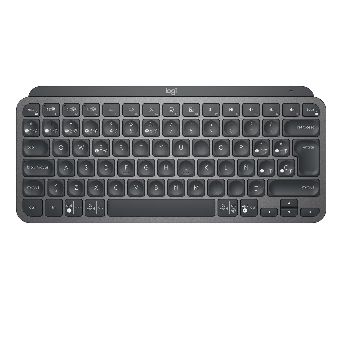 Logitech - MX Keys Mini teclado Oficina RF Wireless + Bluetooth QWERTY Español Grafito