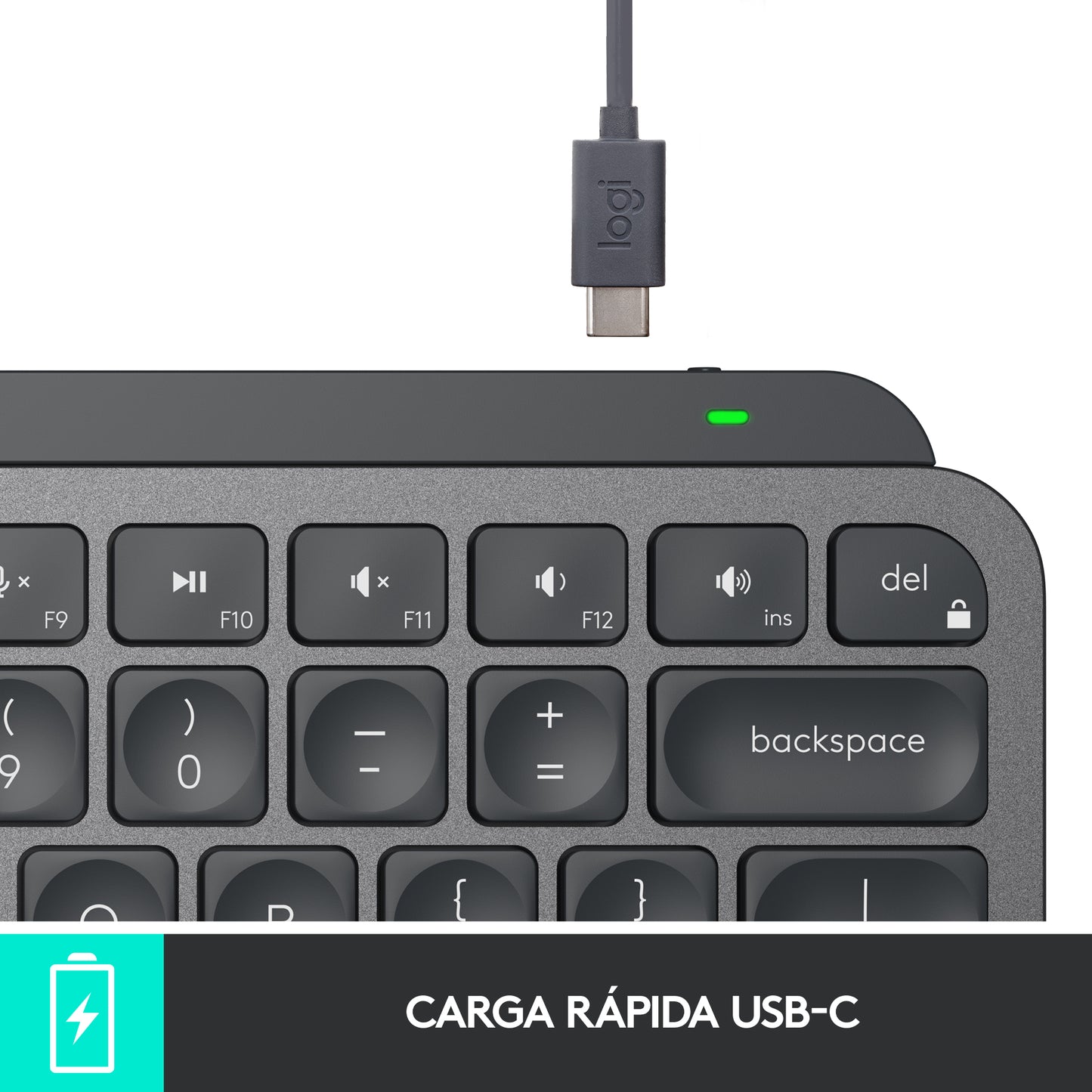 Logitech - MX Keys Mini teclado Oficina RF Wireless + Bluetooth QWERTY Español Grafito