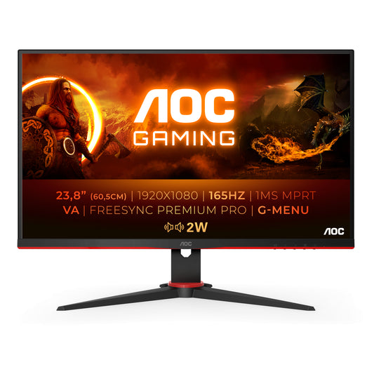 AOC - 24G2SAE/BK pantalla para PC 60 5 cm (23.8") 1920 x 1080 Pixeles Full HD Negro  Rojo