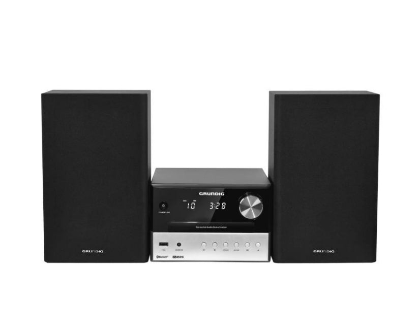 Grundig - M1000BT2 sistema de audio para el hogar Microcadena de música para uso doméstico 30 W Negro  Plata