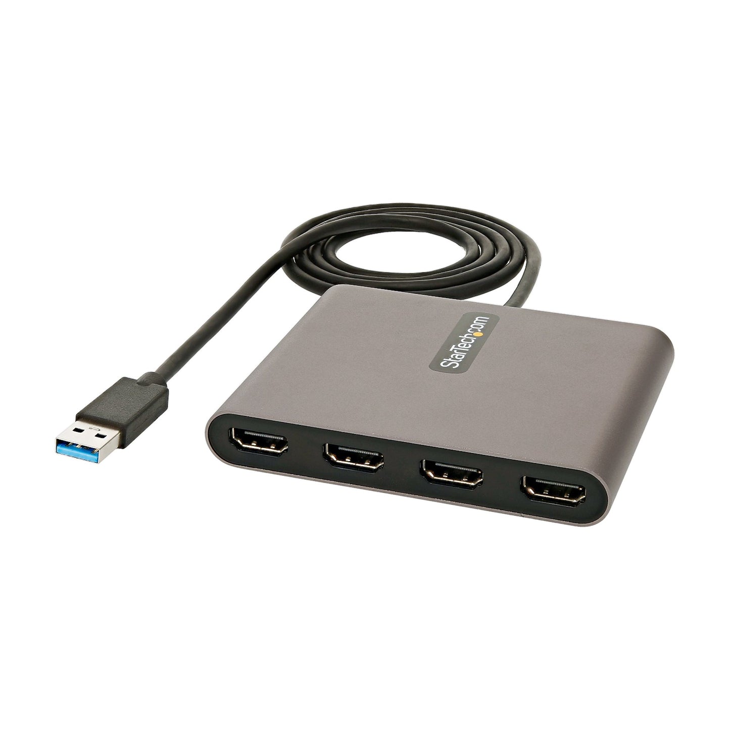 StarTech.com - Adaptador USB 3.0 a 4 Puertos HDMI - Tarjeta Gráfica y de Vídeo Externa - Dongle Llave USB-A a 4x HDMI - 1080p a 60Hz - Conversor Multimonitor USB a HDMI - Solo para Windows