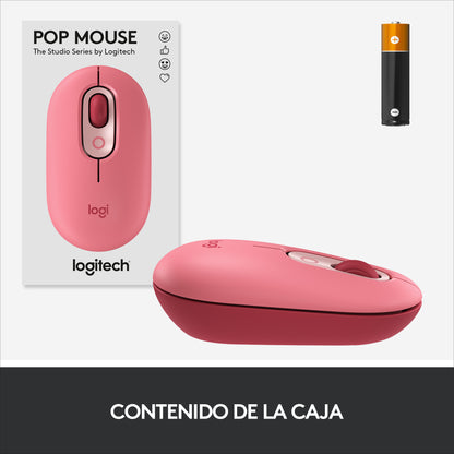 Logitech - POP Mouse ratón Oficina Ambidextro RF Wireless + Bluetooth Óptico 4000 DPI