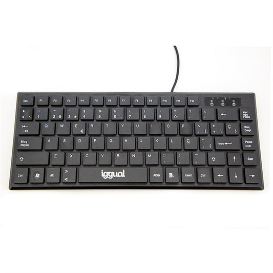 iggual - Teclado USB compacto TKL Slim TKL-USB negro