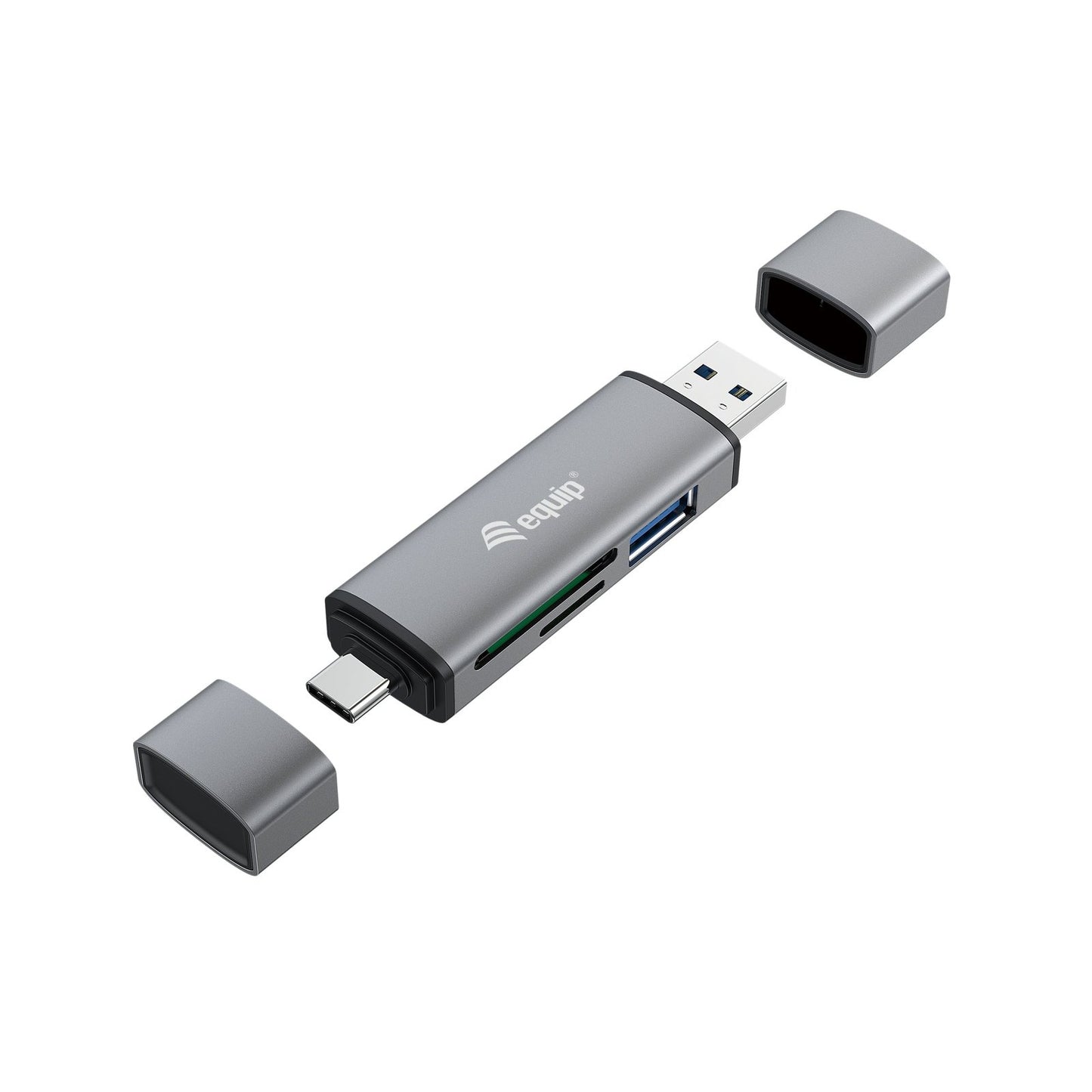 Equip - 245460 lector de tarjeta USB 3.2 Gen 1 (3.1 Gen 1) Type-A/Type-C Gris