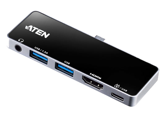 ATEN - Docking station de viaje USB-C con pasarela de alimentación