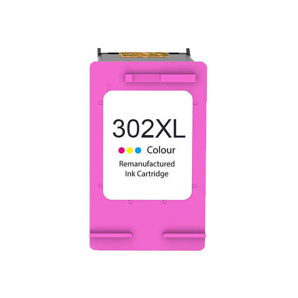 HP 302XL Color Cartucho de Tinta Remanufacturado - Muestra Nivel de Tinta - Reemplaza F6U67AE/F6U65AE Tintasmurcia.com