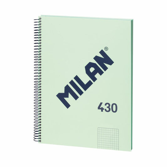 Milan - 57143E80GR cuaderno y block A4 80 hojas Verde - Pack 3 Unidades