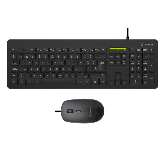 UNYKAch - Kit Teclado + Ratón Combo Pro MK211 Slim