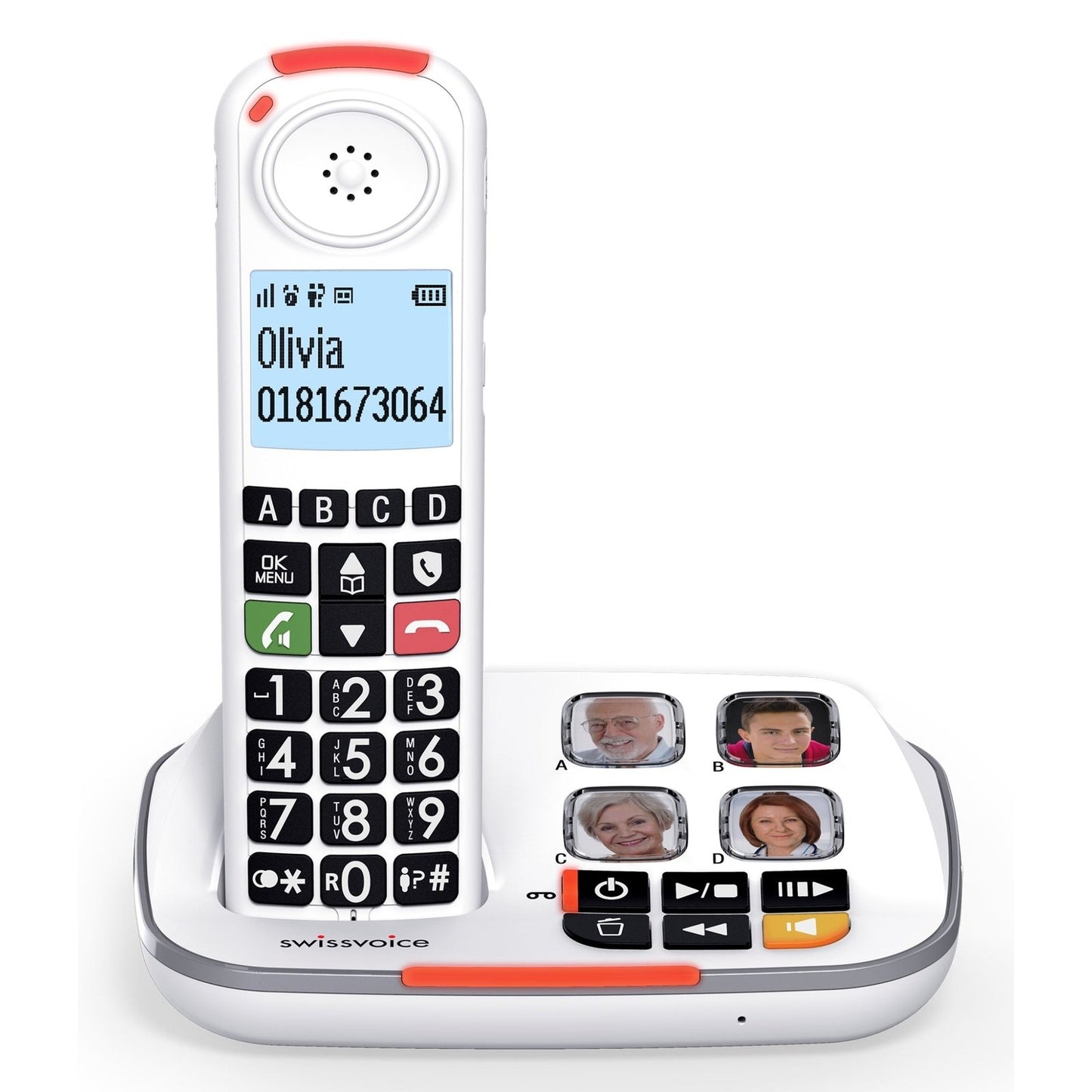 Atlinks - XTRA 2355 Teléfono DECT Identificador de llamadas Blanco