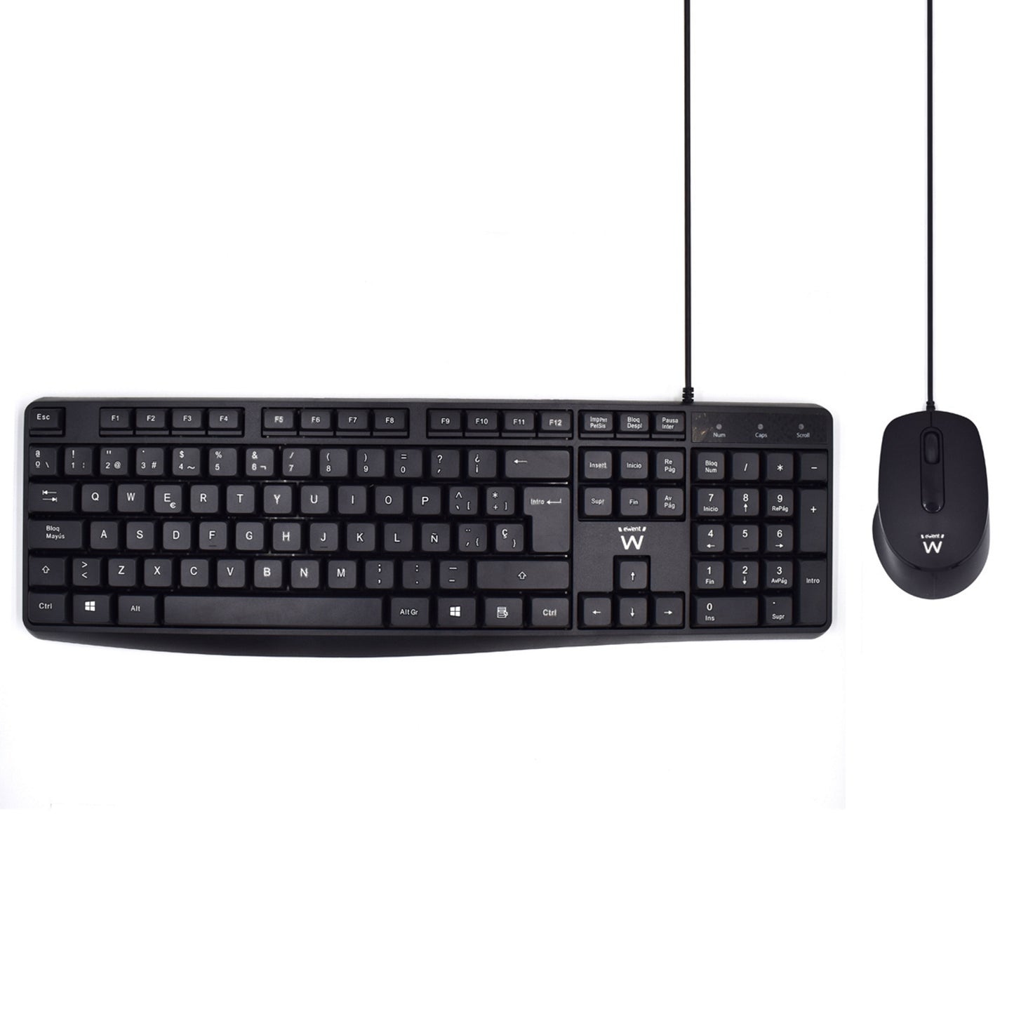 Ewent - EW3006 teclado Ratón incluido Oficina USB QWERTY Español Negro